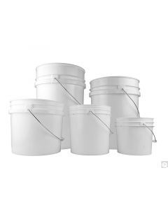 Qorpak 1 Gallon (128oz) White Hdpe Open Head Pail - Use With Lid# 240126 Only