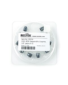 Restek Ferrules, Vespel/Graphite, Standard for 1/8-Inch Compression-Type Fittings, VG2, 60% Vespel/40% Graphite, 1/8", 10-pk.