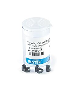 Restek Ferrules, Two-Hole, Vespel/Graphite, Standard for 1/8-Inch Compression-Type Fittings, VG2, 60% Vespel/40% Graphite, 1/8" x 0.8 mm ID, 5-pk.