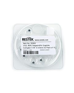 Restek Ferrules, Vespel/Graphite, Compact, VG2, 60% Vespel/40% Graphite, 1/16" x 0.8 mm ID, for Agilent GCs, 10-pk.