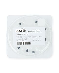 Restek Ferrules, Capillary, Vespel/Graphite for 1/16" Compression-Type Fittings, VG2, 60% Vespel/40% Graphite, 1/16" x 0.3 mm ID, 10-pk.