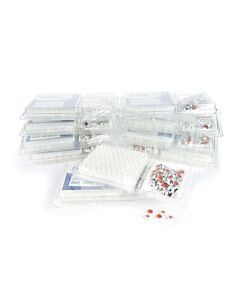 Restek Crimp Vial Convenience Kit, PTFE/Natural Rubber Septa, Untreated, Clear w/Silver Cap, 2.0 mL, 11 mm, 1000-pk.