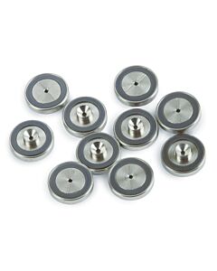 Restek Dual Vespel Ring Inlet Seals, 0.8 mm, Stainless Steel, for Agilent GCs, 10-pk.