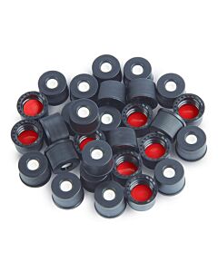 Restek Screw-Thread Top Hat Caps and PTFE/Silicone Septa, Preassembled, 2.0 mL, 8 mm, 100-pk.