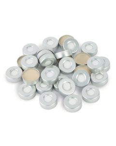 Restek Aluminum Seal W/Septa 20mm Alum. Silver W/Ptfe Silicone Pack; RES-21763