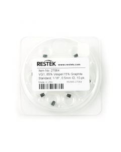 Restek Ferrules, Capillary, Vespel/Graphite, Standard for 1/16" Compression-Type Fittings, VG1, 85% Vespel/15% Graphite, 1/16" x 0.5 mm ID, 10-pk.