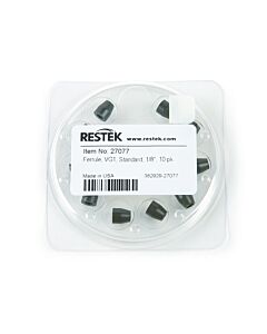 Restek Ferrules, Vespel/Graphite, Standard for 1/8-Inch Compression-Type Fittings, VG1, 85% Vespel/15% Graphite, 1/8", 10-pk.