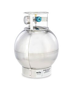 Restek TO-Can Air Sampling Canister, 15 L, with 3-Port RAVE+ Valve with Gauge