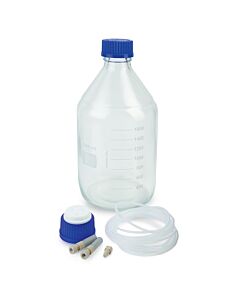 Restek Mobi-Cap GL-45 Bottle Top Kit w/2 L Bottle, (Includes: Mobi-Cap (3-Port), 3 m PTFE Tubing, 2 µm Sparger, 10 µm Sparger, 2 L Bottle)