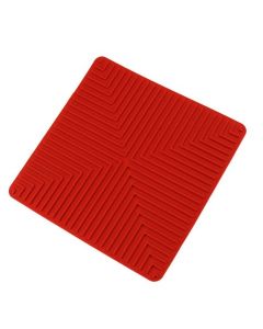 RPI Hot Spot Safety Mat, Silicone Rubber, Red, 14 X 14 Inches