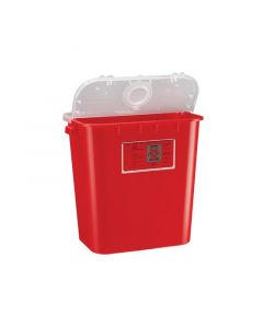 RPI Sharps Container With Lid, 8 Gallon, Red, 10 Per Case