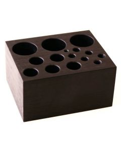 RPI Heating Block ModuLe For Test Tubes, Combo Block Holds 3 X 25mm Tubes, 5 X 13mm Tubes And 6 X 6mm Tubes