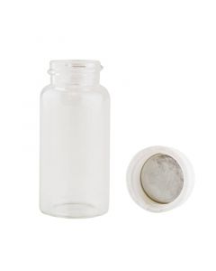 RPI Low Background Glass Scintillation Vials, 20ml Capacity, Polypropylene Unattached Caps, Metal Foil Liners, 500 Per Case