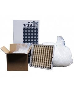 RPI High Density Polyethylene Vials, 20ml Capacity, 22mm Foil Lined Plastic Screw Caps, White, BuLk Packed, 1000 Per Case