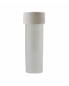 RPI 7ml Copolymer Plastic Vial, Unlined White Poly Screw Cap, BuLk Pack, 1000 Per Case