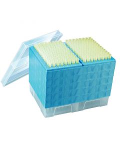 RPI Universalplus Pipet Tips With Tipstation Rack, Yellow, 20 - 200 Ul, Non-Sterile, 960 Per Case