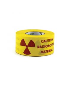 RPI Caution Radioactive Material Tape, 3 X 1 Inch, 500 Inch Roll