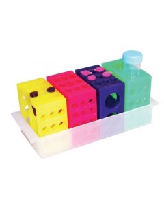 RPI Tube Cube Test Tube Support System, Fluorescent Colors
