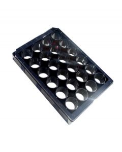 RPI Krystal Assay Plates, 24 X 3.0 mL, Black, With Lid, Tissue CuLture Treated, 56 Per Package