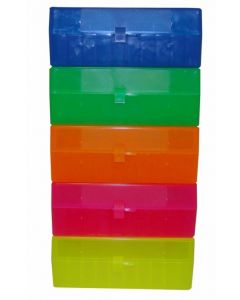 RPI Cryogenic Storage Box, Hinged Lid, 50 Tube Capacity, Assorted Colors, 5 Per Case