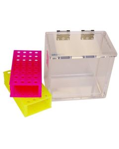 RPI Beta Rackbox With Two 4-Way Flipper Racks, 3/8 Inches Thick, Clear Acrylic