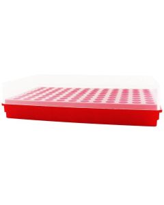 RPI Flipper Micro-Tube Racks, 96 Capacity, Red, 5 Per Case