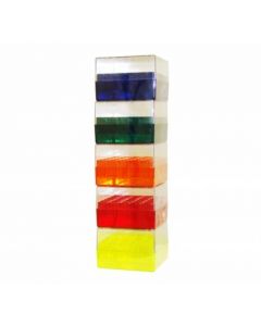 RPI Cryo-Freeze Storage Boxes, 25 Tube Capacity, Vented, Assorted Colors, 5 Per Package