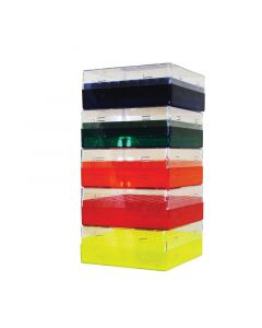 RPI Cryo-Freeze Storage Boxes, 81 Tube Capacity, Vented, Assorted Colors, 5 Per Package