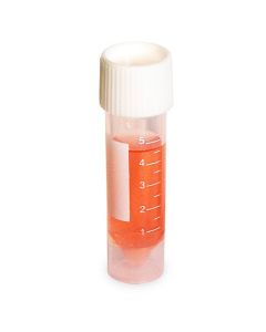 RPI Transport Tube, 5ml, Attached White Screwcap, Pp, Self-Standing, Printed Graduations, Sterile, 20/Bag, 25 Bags/Case