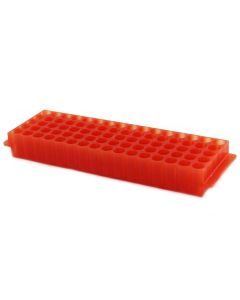 RPI Micro-Tube Rack, 80 Tube Capacity, Standard Orange Color, 5 Per Case