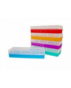 RPI Micro-Tube Rack Container With Hinged Lid, Assorted Colors, 5 Per Case