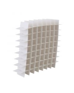 RPI Cell Divider For Tube Storage Boxes, Cardboard, 9 X 9 Array, 12.70mm Opening, 81 Tube Capacity