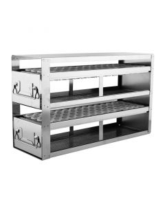 RPI Freezer Drawer Rack For 15 mL Tubes, 80 Tube Capacity, 22 X 5 1/2 X 5 Inches
