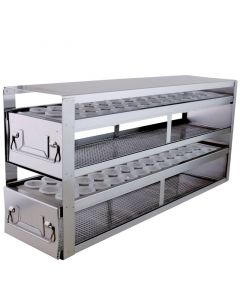 RPI Freezer Drawer Rack For 50 mL Tubes, 78 Tube Capacity, 22 X 5 1/2 X 10 Inches