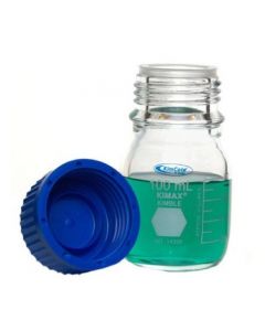 RPI Kimcote Plastic Coated Media Bottle, 100 mL, 4 Per Case