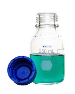 RPI Kimcote Plastic Coated Media Bottle, 250 mL, 4 Per Case