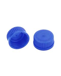 RPI Gl 45 Polypropylene Color Coded Caps, Fits Kimcote Bottles And Erlenmeyer Flasks, Blue, 10 Per Case