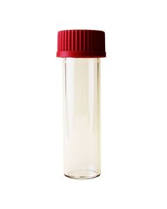 RPI Hybridization Bottle With Red Cap And Ptfe Liner, Borosilicate Glass Bottles, 35 X 150 mm