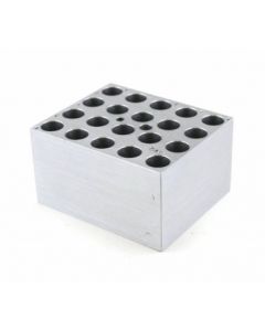 RPI Heating Block ModuLe For Digital Dry Baths, Holds 20 X 12 mm Tubes, 3 1/2 X 3 X 2 Inches High