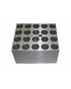 RPI Heating Block ModuLe For Digital Dry Baths, Holds 20 X 13mm Tubes, 3 1/2 X 3 X 2 Inches High