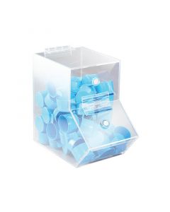 RPI Acrylic Dispensing Bin, With Magnetic Door, Small, 5.5 X 9.5 X 9 Inches