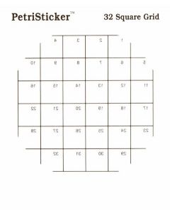 RPI Petristickers, 32 Square Grid, 3 Inch Diameter, 36 Per Package