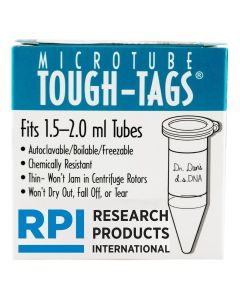 RPI Tough-Tags, 1.28 X 0.5 Inch Labels For 1.5-2.0ml Tubes, Clear, 1000 Per Package