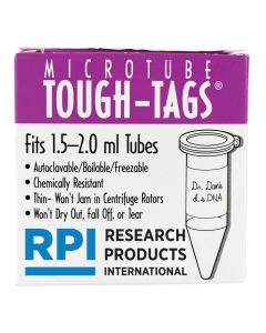 RPI Tough-Tags, 1.28 X 0.5 Inch Labels For 1.5-2.0ml Tubes, White, 1000 Per Package