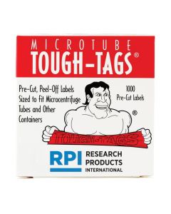 RPI Tough-Tags, 1.28 X 0.5 Inch Labels For 1.5-2.0ml Tubes, Red, 1000 Per Package