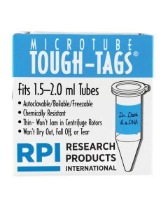 RPI Tough-Tags, 1.28 X 0.5 Inch Labels For 1.5-2.0ml Tubes, Blue, 1000 Per Package