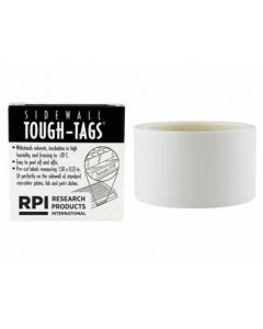 RPI Sidewall Tough-Tags For Micro-Well Plates/Petri Dishes, White, 1/4 X 1/2 Inches, 1000 Per Roll