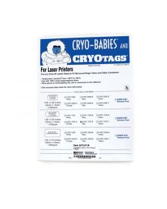 RPI Cryo-Babies Labels, Laser Sheet, 1.5 - 2.0ml Tubes, 1.28 X 0.5 Inches, Red, 1,700 Per Package
