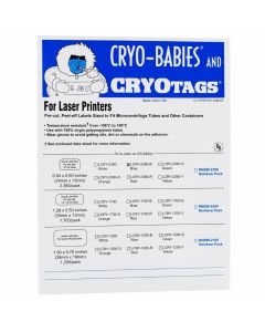 RPI Cryo-Babies Labels, Laser Sheet, 0.5ml Tubes, 0.94 X 0.5 Inches, Blue, 2,380 Per Package