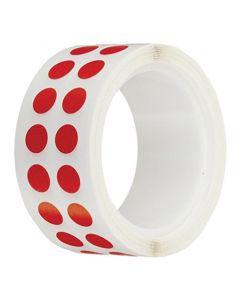 RPI Tough-Spots, 1/2 Inch Diameter For 1.5-2.0ml Tubes, Red, 1000 Per Package